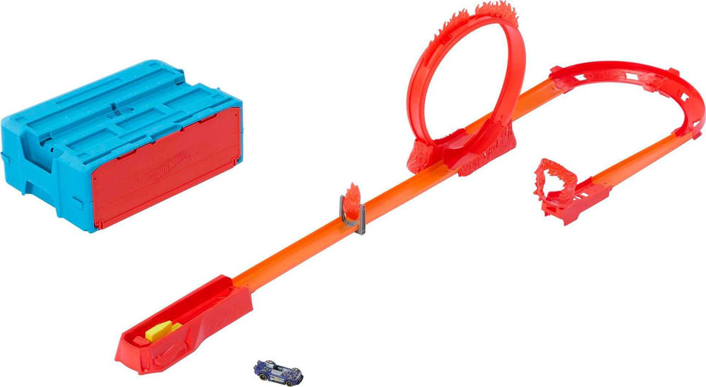 Hot Wheels 164-scale car included to start racing right away.