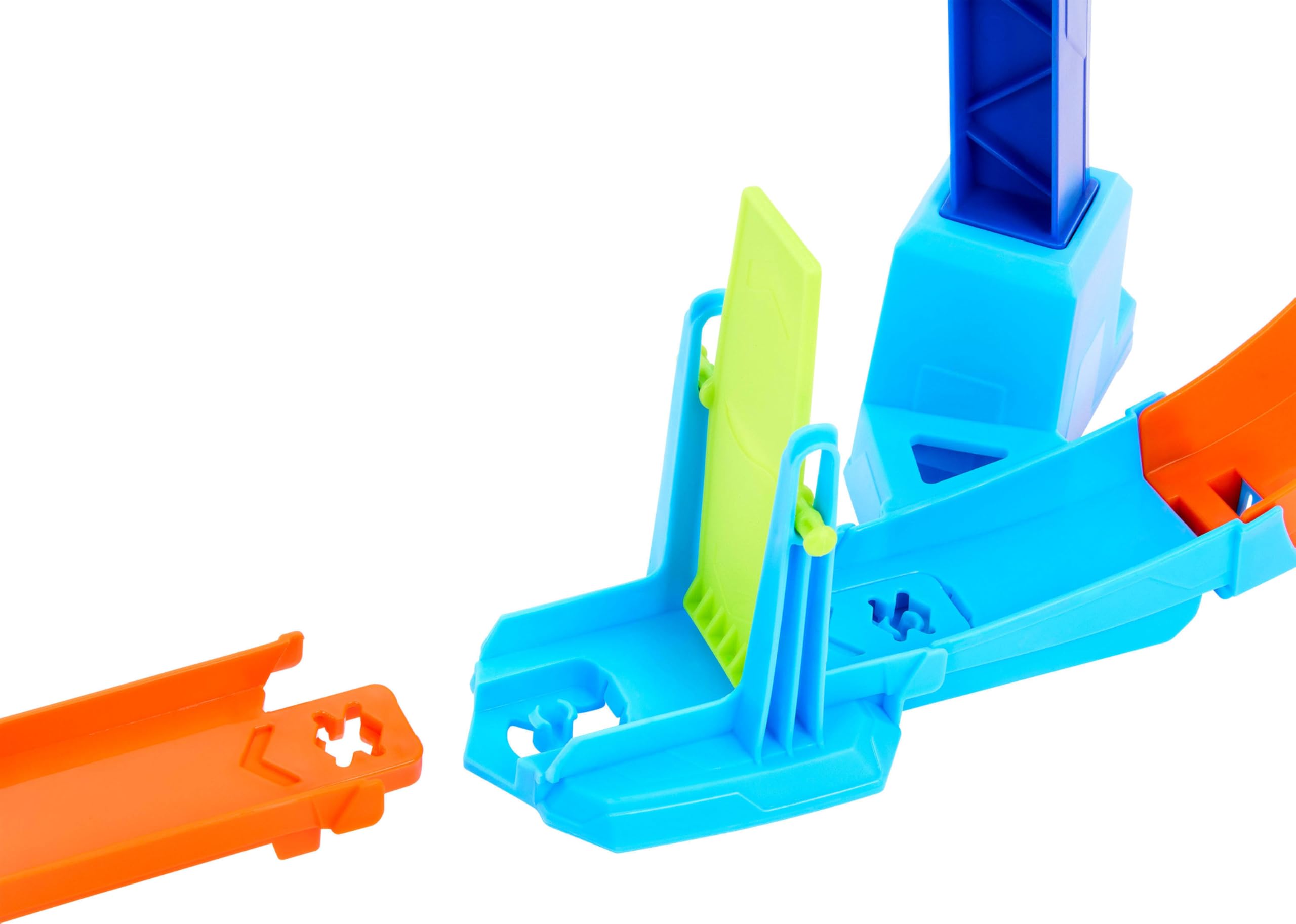 Hot Wheels 1:64 scale die-cast car included for immediate racing.