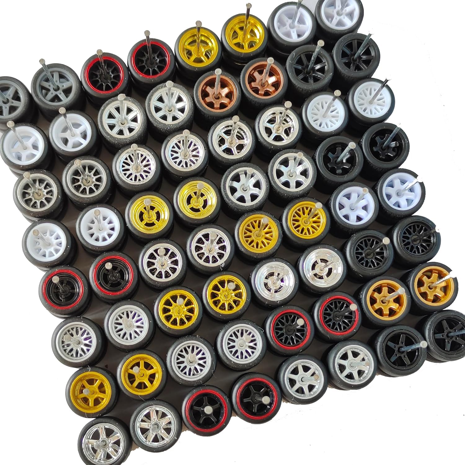 Hot Wheels 1:64 easy-install axles enable tool-free upgrades.