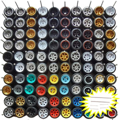 Hot Wheels 1:64 rubber wheels upgrade for seamless model customization.