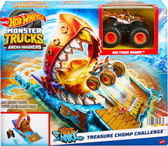 Hot Wheels set connects with other Arena Smashers to build a larger monster truck challenge.
