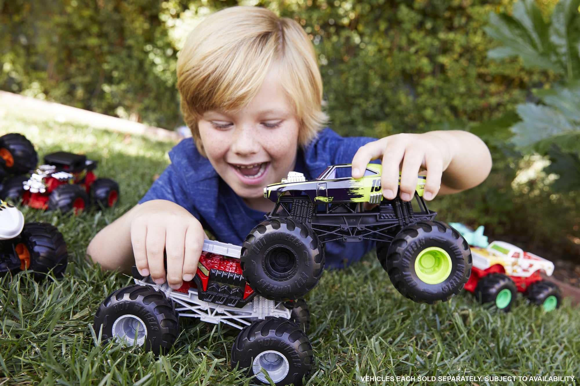 Hot Wheels Bigfoot die-cast body built for rough play and durability.