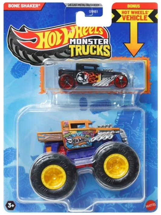 Hot Wheels Bone Shaker Comic Edition 1:64 diecast bundle for display and play.