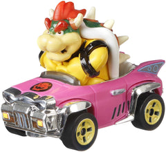 Hot Wheels Bowser with Badwagon side view on a colorful race track.