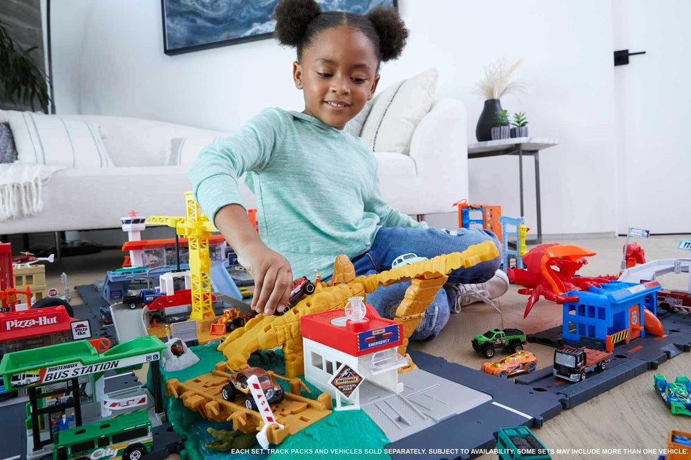 Hot Wheels City Downtown Car Park four-level layout for multiple cars