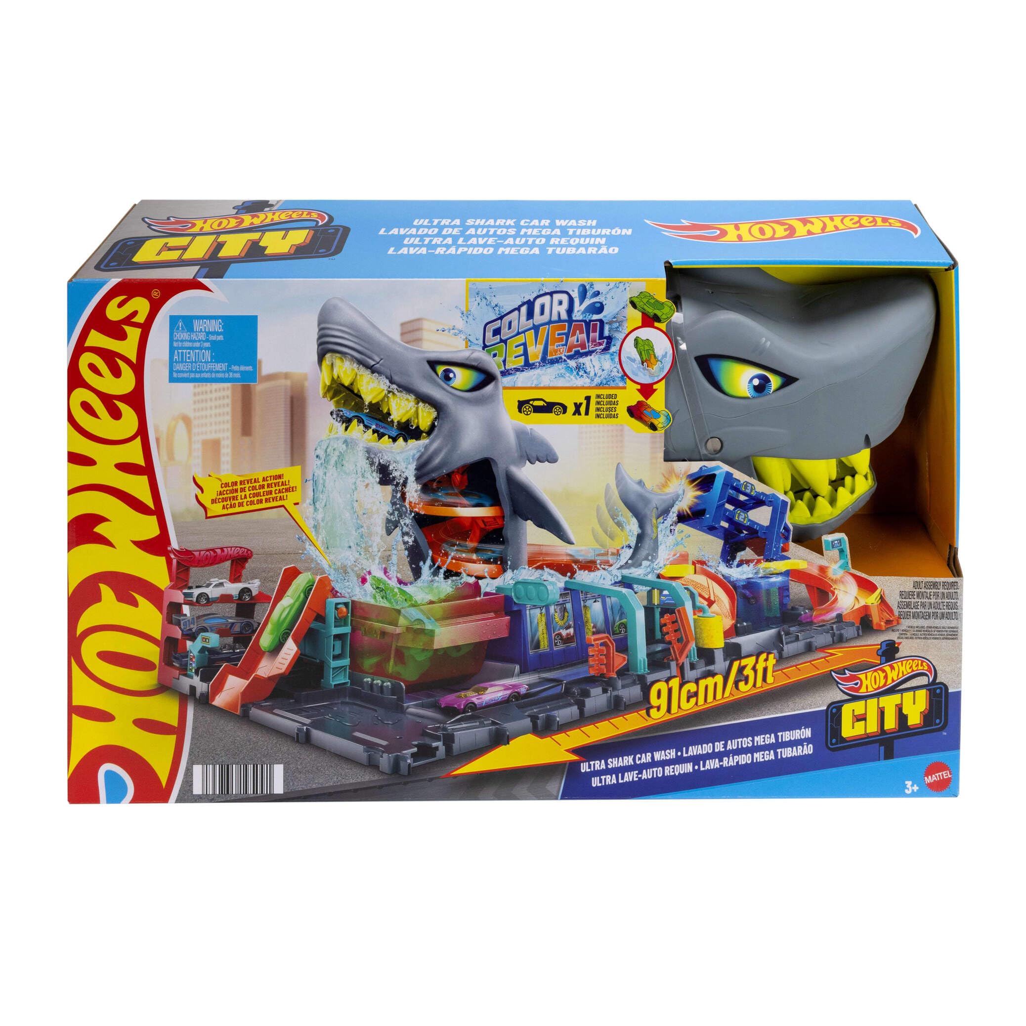 Hot Wheels water catcher base keeps play neat and mess-free.