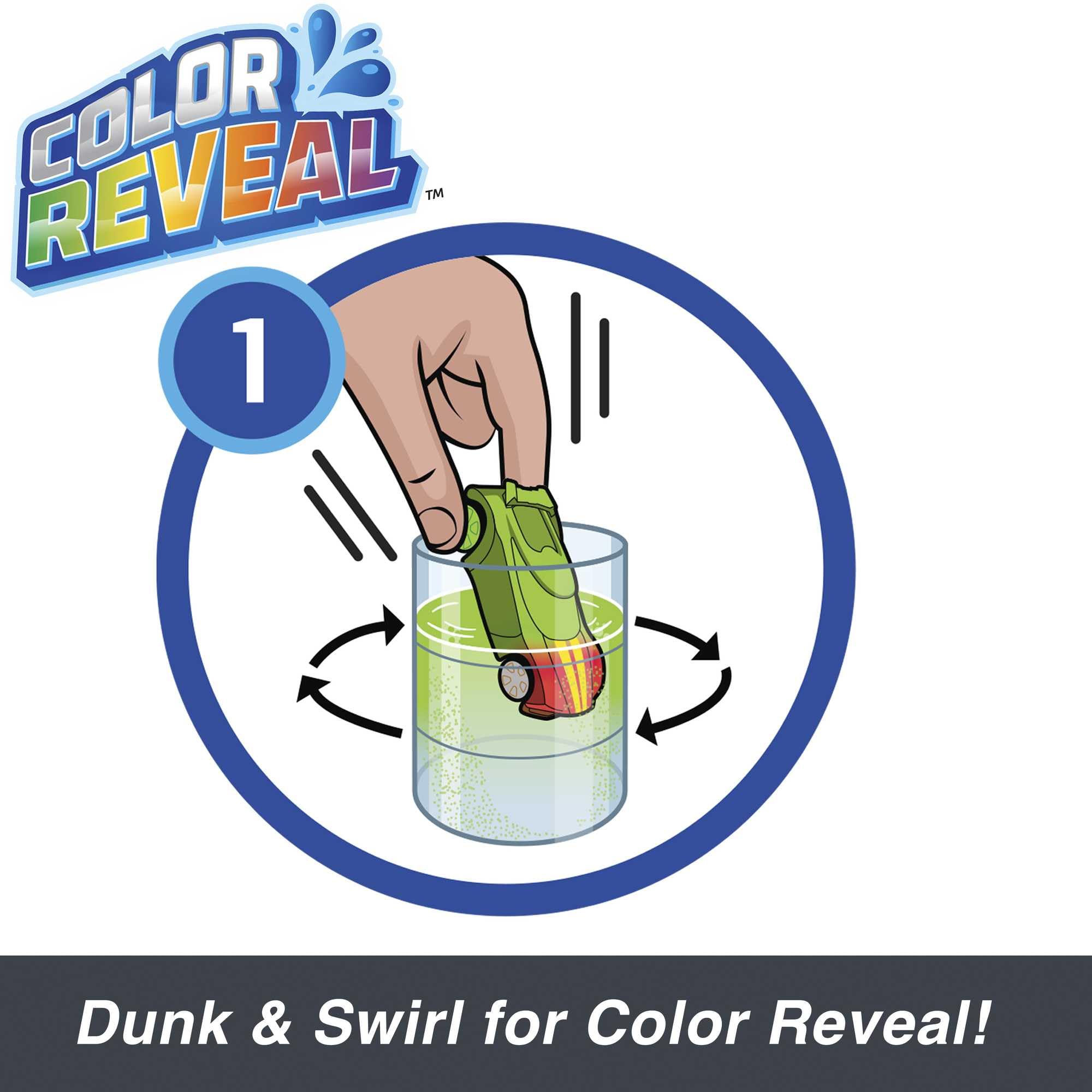 Hot Wheels Color Reveal 2-Pack icy water reveal for a second deco.