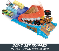 Hot Wheels crushed car adds extra destruction near the grandstands for amplified action.