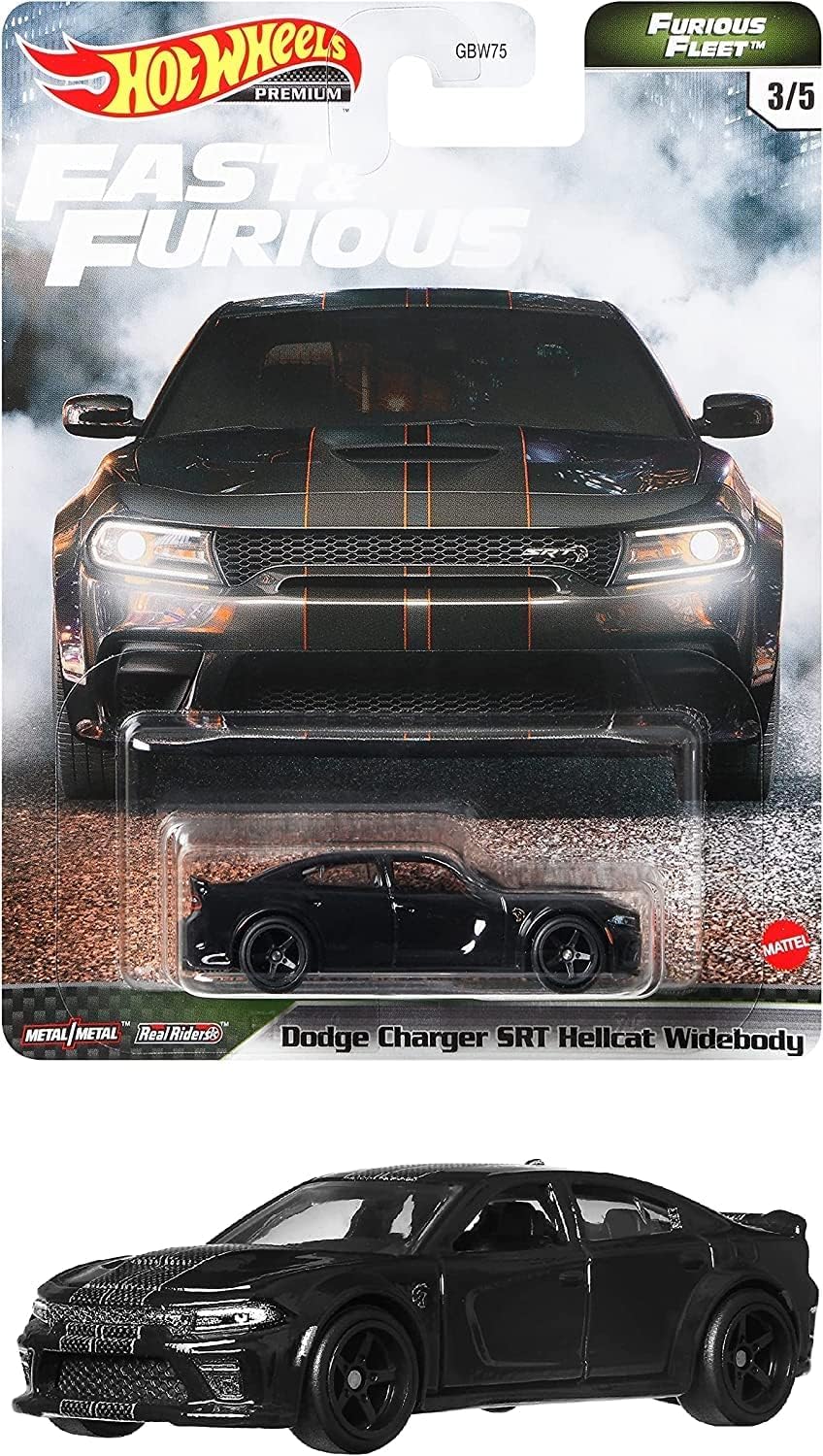Hot Wheels Charger SRT Hellcat Widebody side view; enhances your collection with authentic details.
