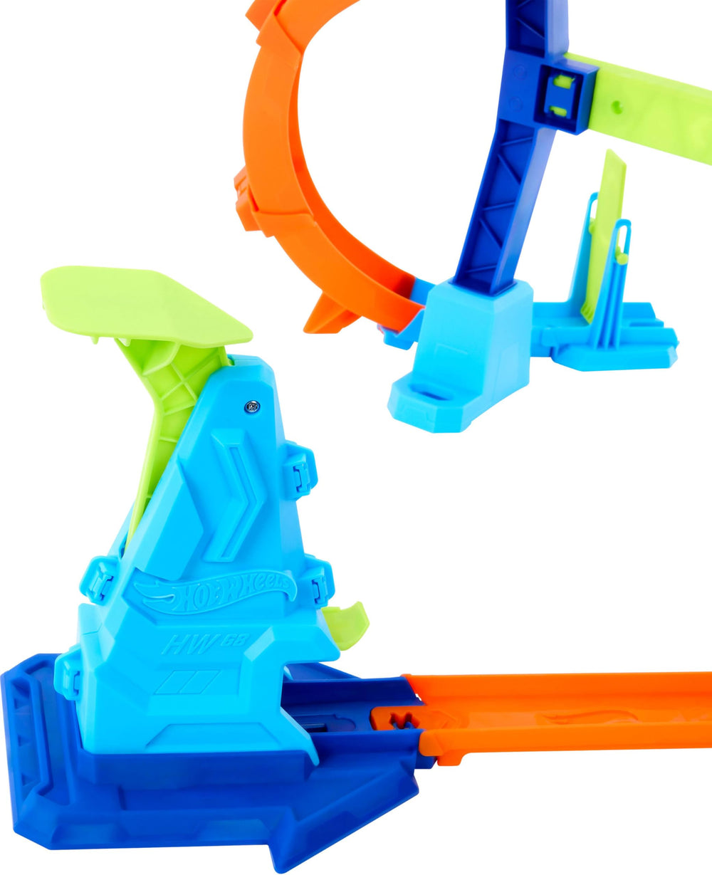 Hot Wheels adapters for legacy e-track compatibility with other sets.