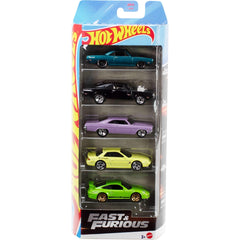 Hot Wheels Fast & Furious 5-pack die-cast vehicles with authentic detailing for play or display