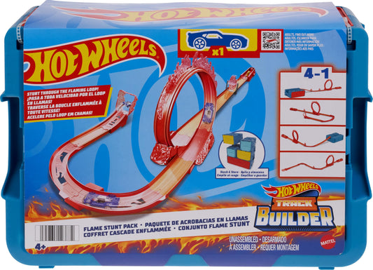 Hot Wheels Flame Stunt Pack flame loop for exciting stunts and fast action.