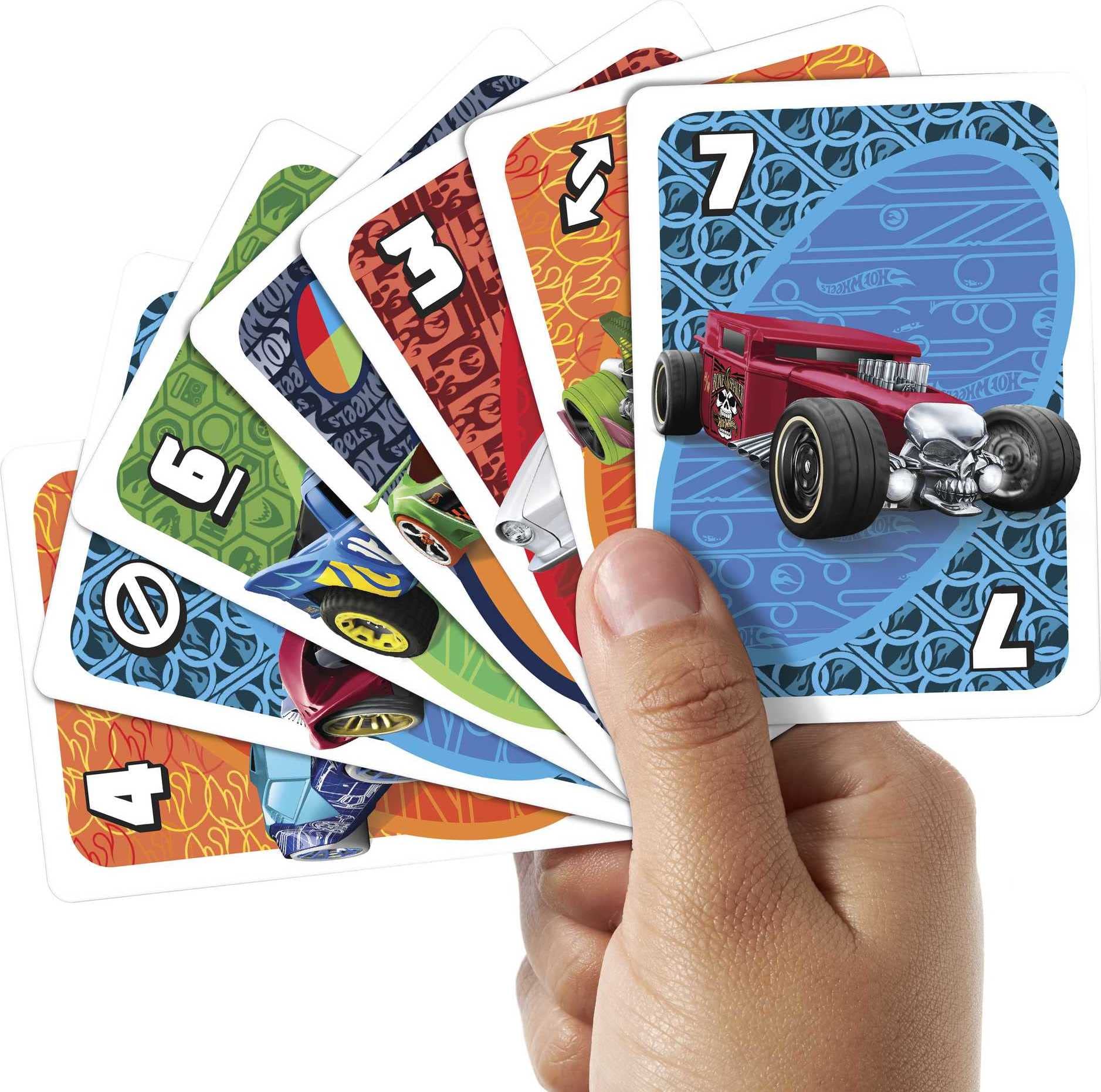 Hot Wheels graphics on UNO cards boost car-loving gameplay