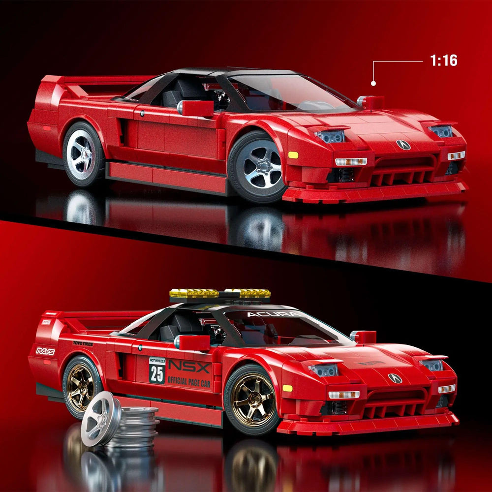 Hot Wheels NSX 1990 mini car included for added display variety