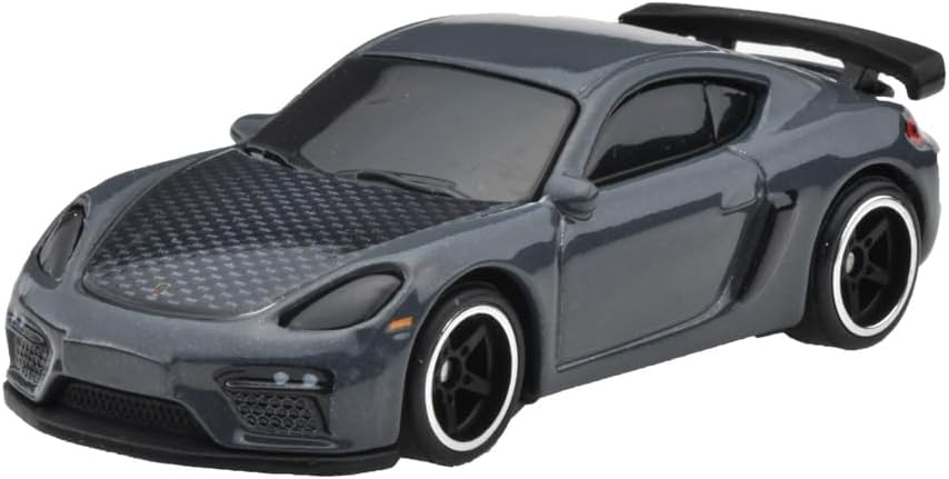 Hot Wheels HRR82 Porsche 718 Cayman GT4 front view ideal for race ready play.