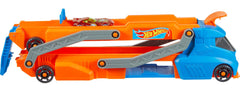 Hot Wheels HYT83 transporter with cars, ready for quick races and display.