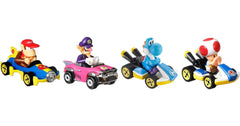 Hot Wheels Mario Kart 4-Pack packaging and artwork highlighting the exclusive model.