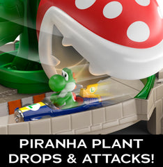 Hot Wheels Mario Kart Chain Chomp Challenge with Donkey Kong kart in a spooky race.