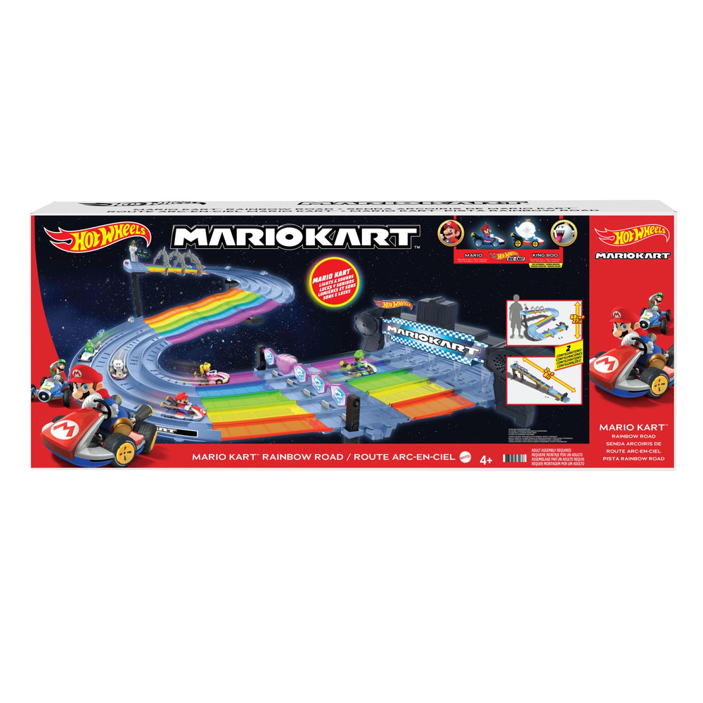 Mario 1:64 die-cast kart included for immediate racing action with Hot Wheels