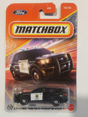 Matchbox Ford Police Interceptor Utility in Hot Wheels line, authentic 1:64 police livery for display