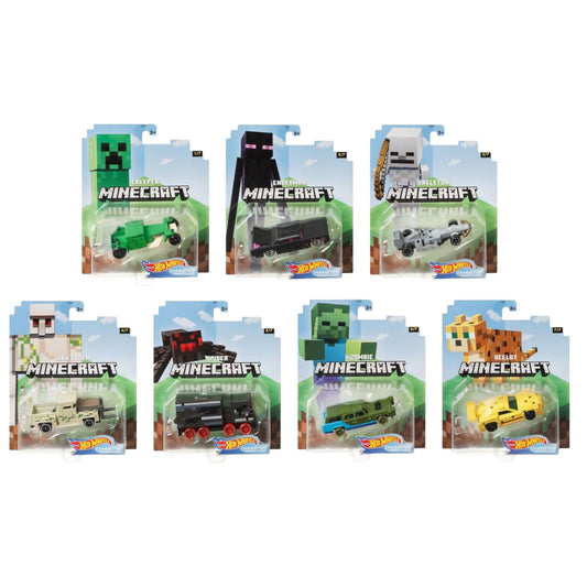 Hot Wheels Minecraft Creeper car for collectors and imaginative play sessions.