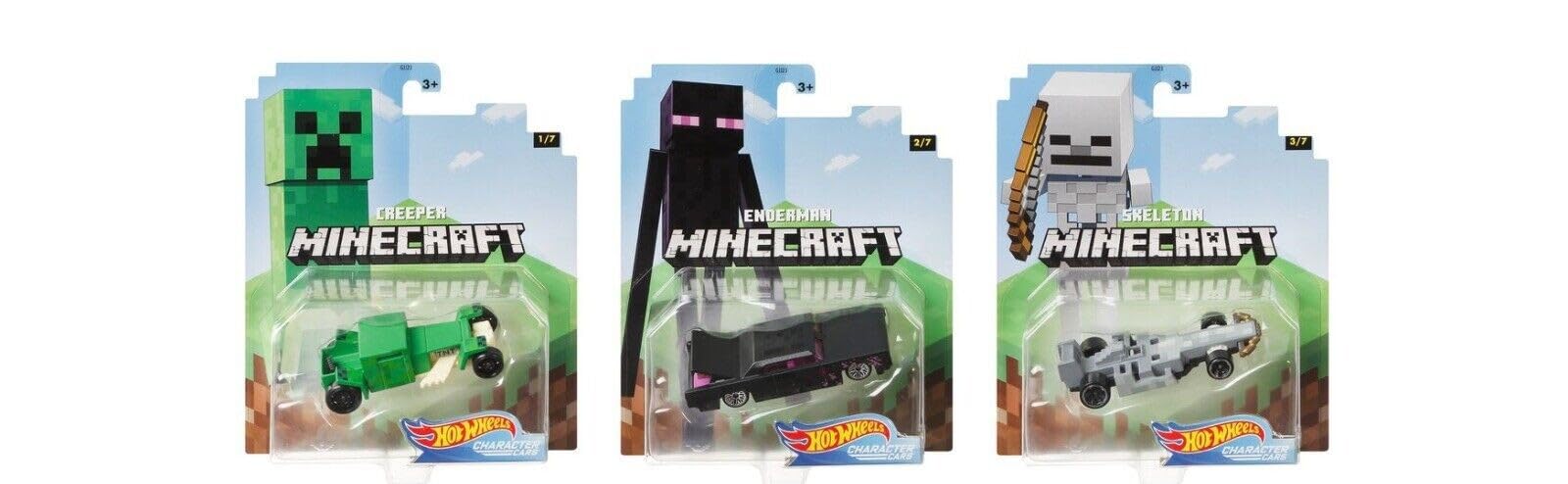 Hot Wheels Minecraft Spider car enhances shelf display and adventurous play.