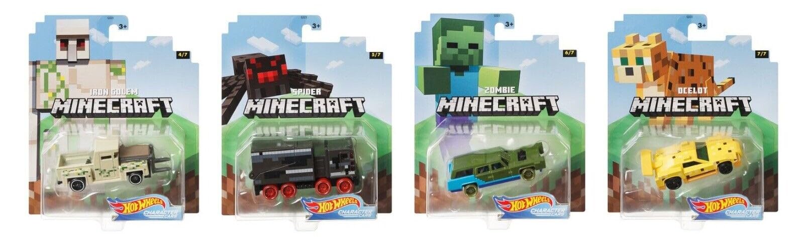 Hot Wheels Minecraft Zombie car ready for imaginative battles.