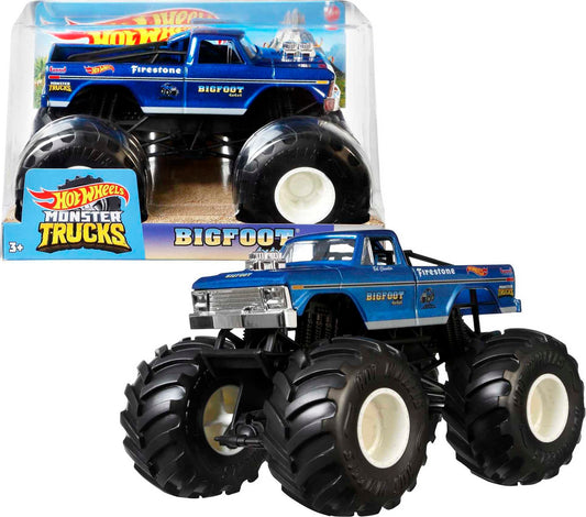 Hot Wheels Monster Truck oversized 1:24 scale ready for action-packed play and display.