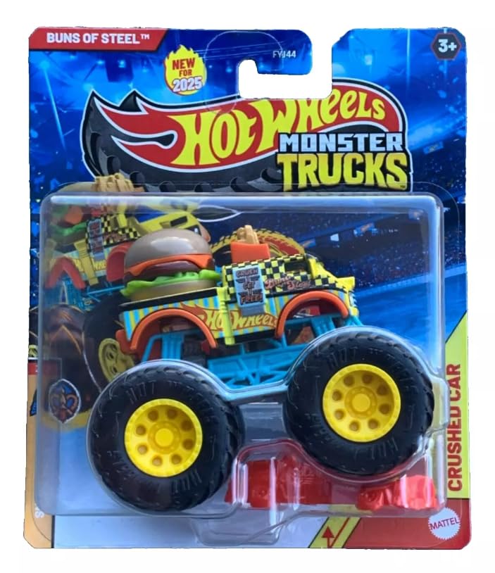 Hot Wheels Monster Trucks Buns of Steel Snack Pack 2/5 2025 – die-cast truck for imaginative play