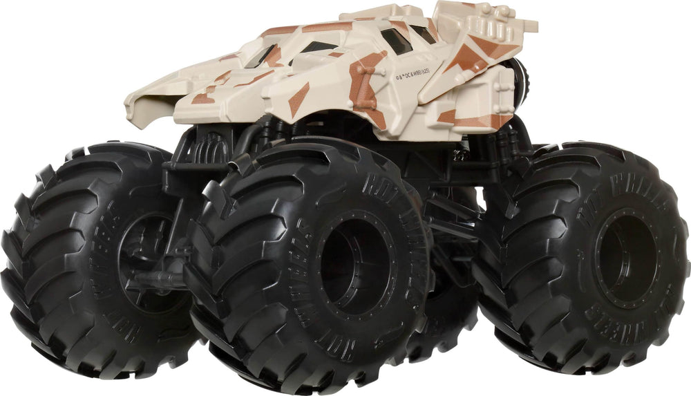 Hot Wheels Monster Trucks die-cast body close-up reveals durable construction for kids.