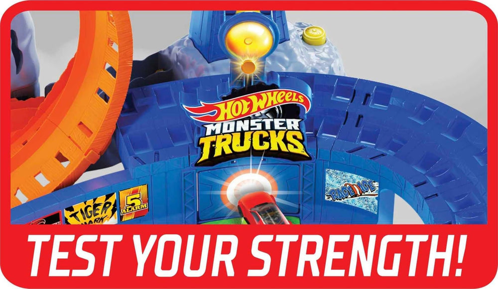 Hot Wheels Race Ace truck and car included for immediate play.