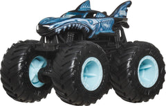 Hot Wheels Monster Trucks X-Ray 4-Pack x-ray deco closeup shows bright colors and durable stickers.