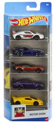 Hot Wheels Motor Show 5-Pack diecast vehicles for display and dynamic play