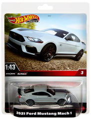 Hot Wheels Mustang Mach 1 front view in premium 1:43 scale for display