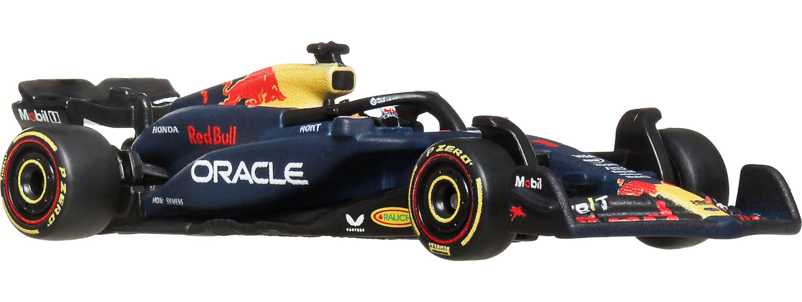 Hot Wheels Oracle Red Bull RB20 rear view highlighting precise taillight accents for display