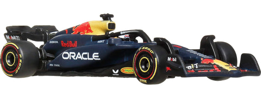 Hot Wheels Oracle Red Bull RB20 rear view highlighting precise taillight accents for display