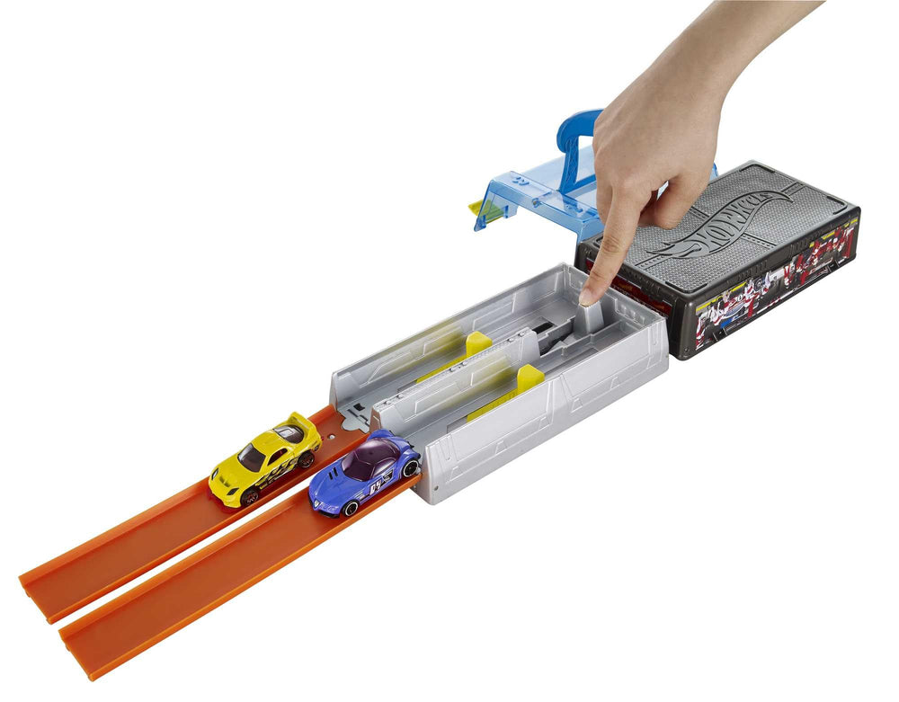Two Hot Wheels cars included for immediate play