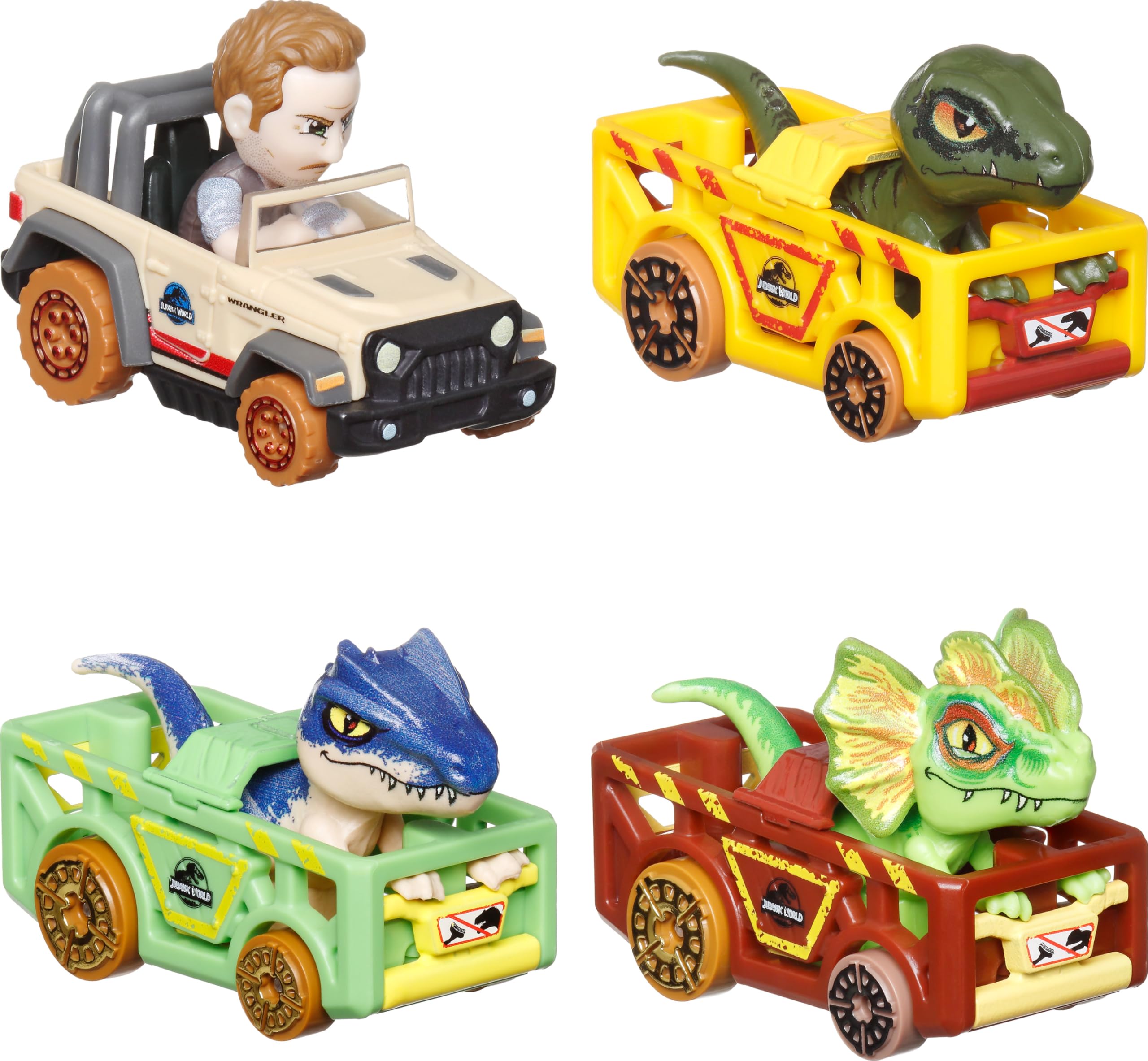 Hot Wheels RacerVerse Dilophosaurus figure adds first-appearance drama.