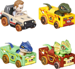 Hot Wheels RacerVerse Dilophosaurus figure adds first-appearance drama.