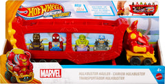Hot Wheels RacerVerse Hulkbuster Hauler easy storage and portable action for kids