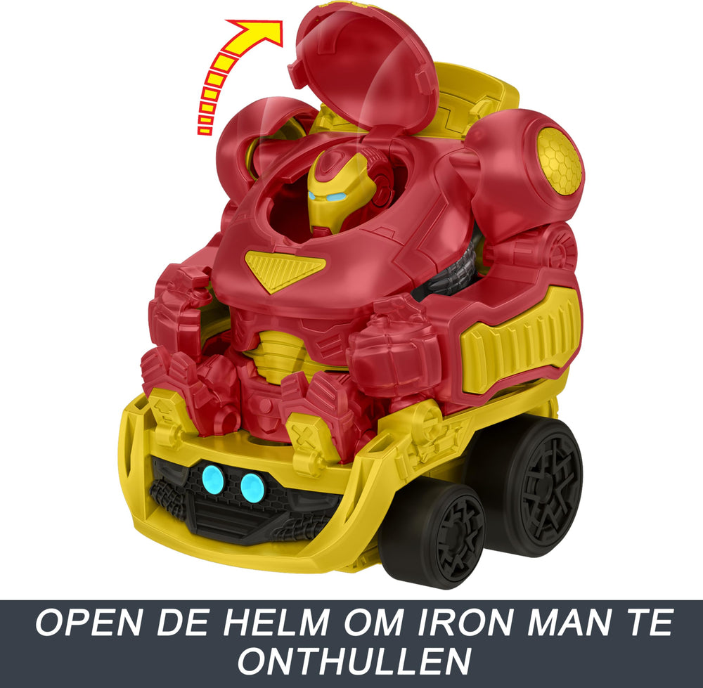 Hot Wheels RacerVerse Hulkbuster Hauler stores up to 10 cars for organized play