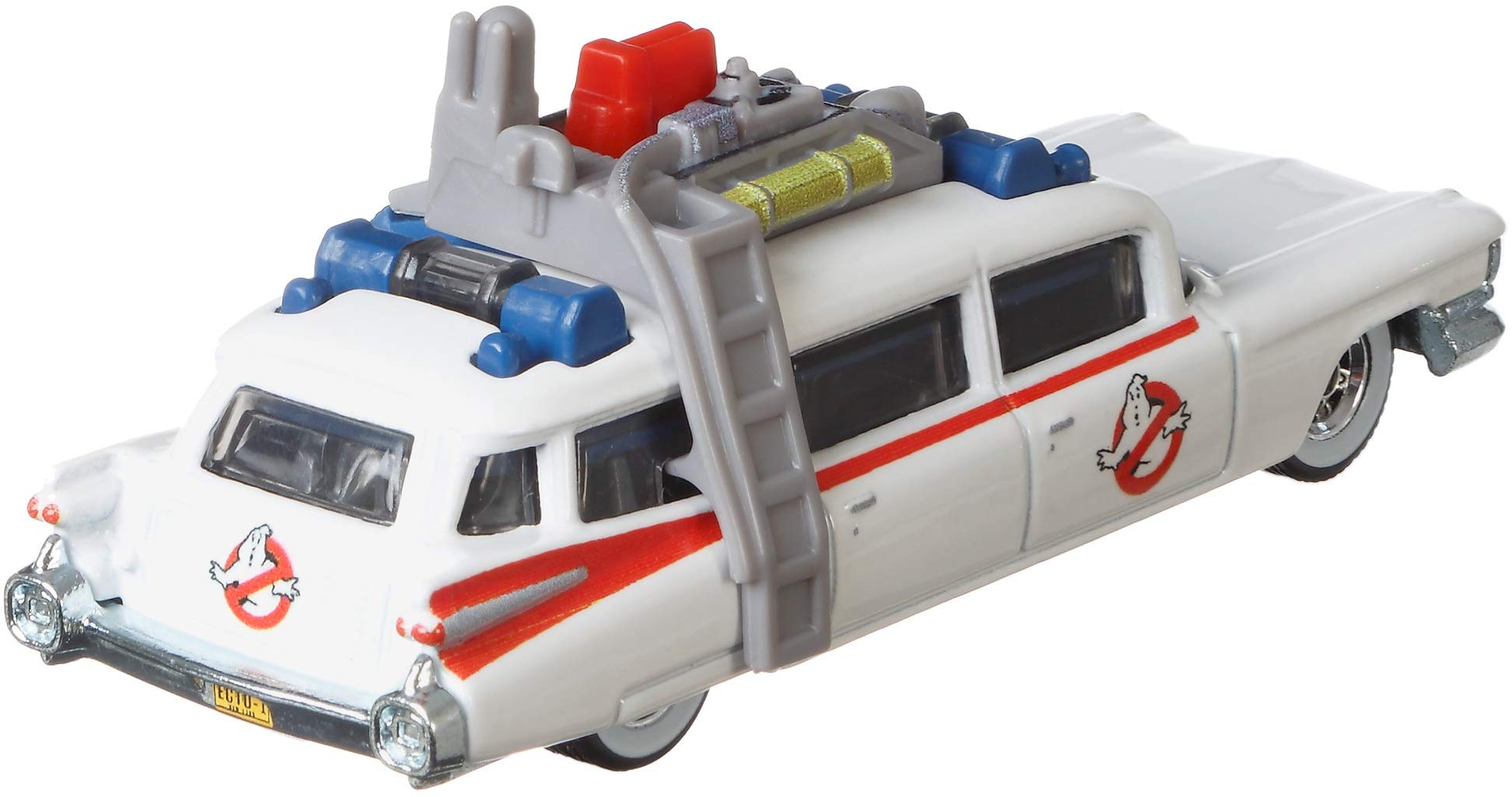 Hot Wheels Real Riders ECTO-1 highlighting interior details for fans.