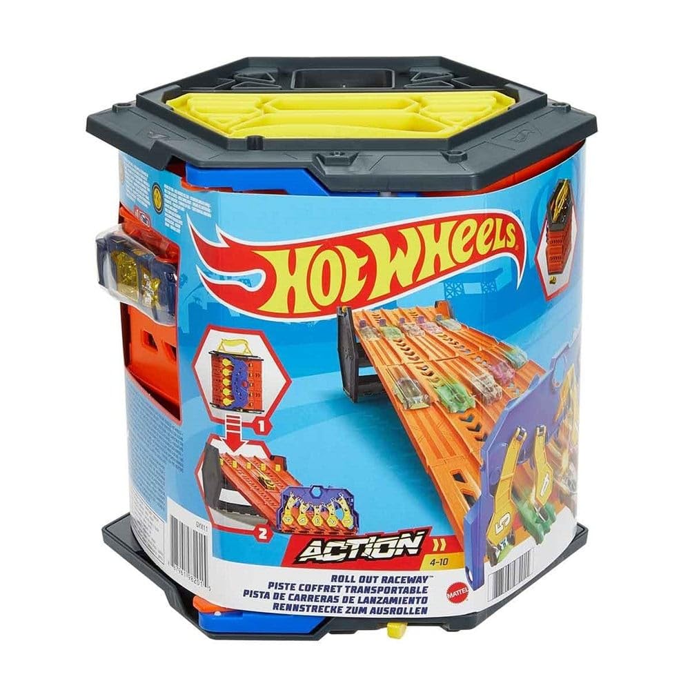 Hot Wheels Roll Out Raceway serves as a compact gift for kids four and up.