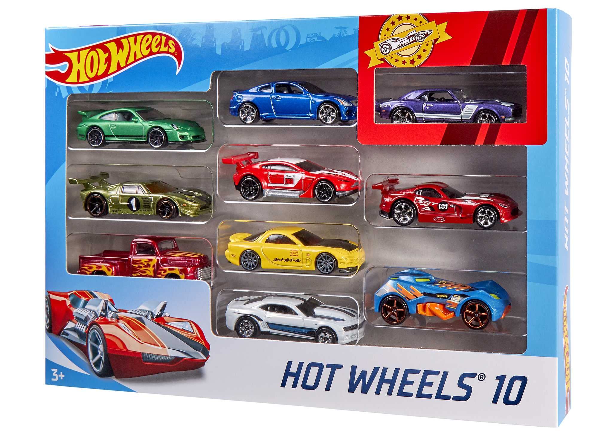 Hot Wheels racing-themed ensemble sparks imaginative play.