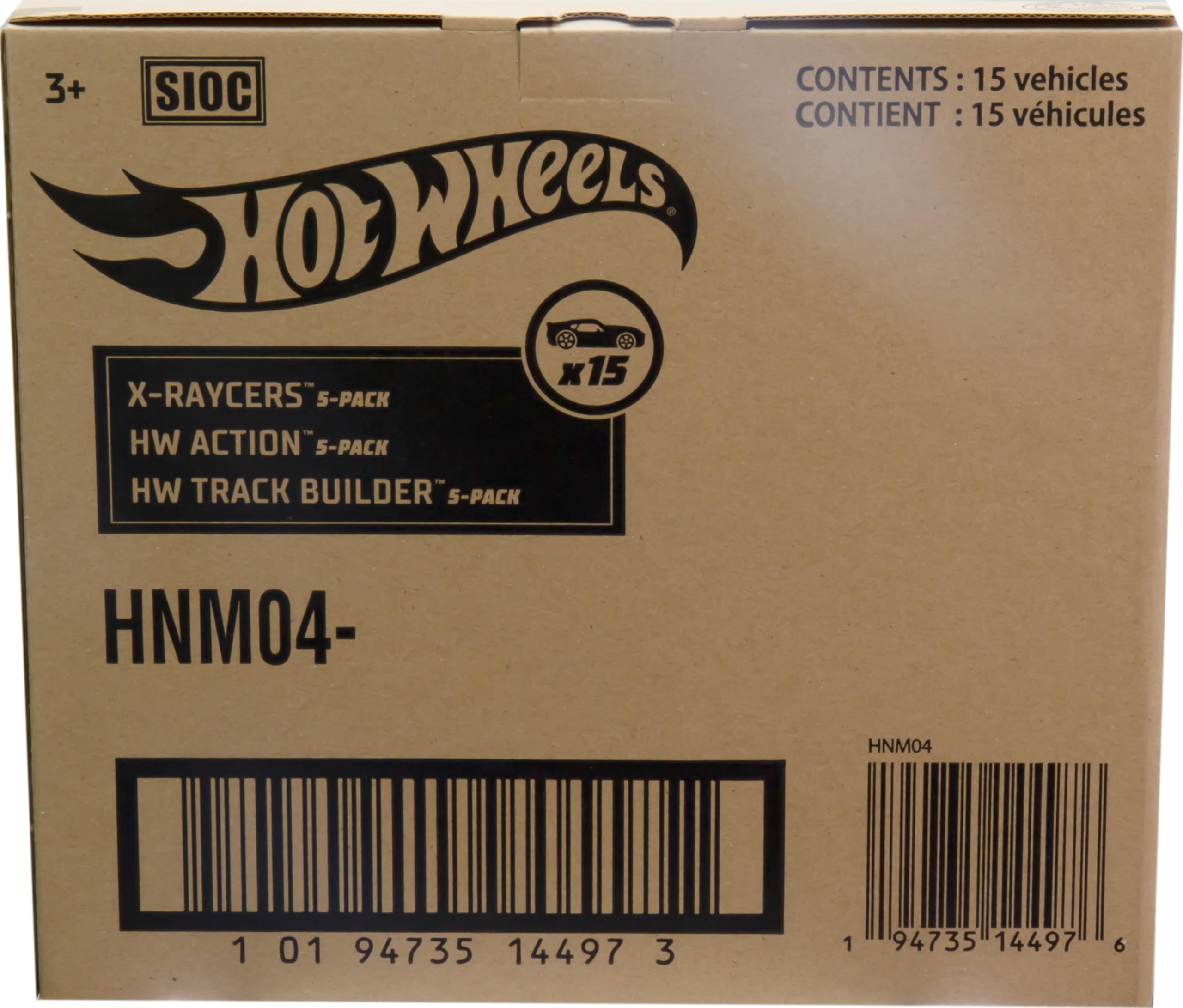 Hot Wheels three-themed packaging highlights variety to excite kids and collectors.