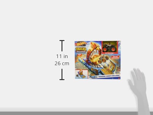 Hot Wheels Tiger Shark throws toward smash spots for treasure discovery and thrilling collisions.
