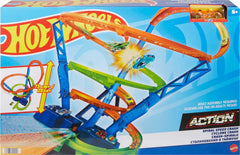 Hot Wheels storage area holds up to six cars for organization.