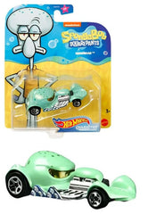Hot Wheels Squidward sea green car enhances collectable fleets.