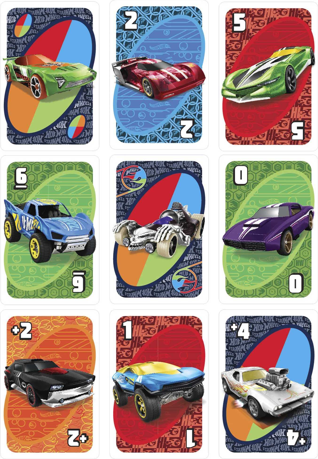 Hot Wheels UNO pack interior view reveals 112-card set