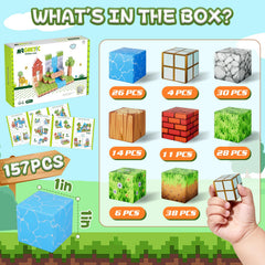 Hotera 1-inch cube magnets provide sturdy connections for complex builds.